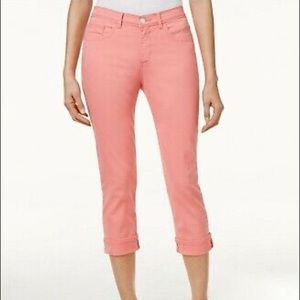 NWT LEE EASY FIT CAPRI JEANS 10 MEDIUM